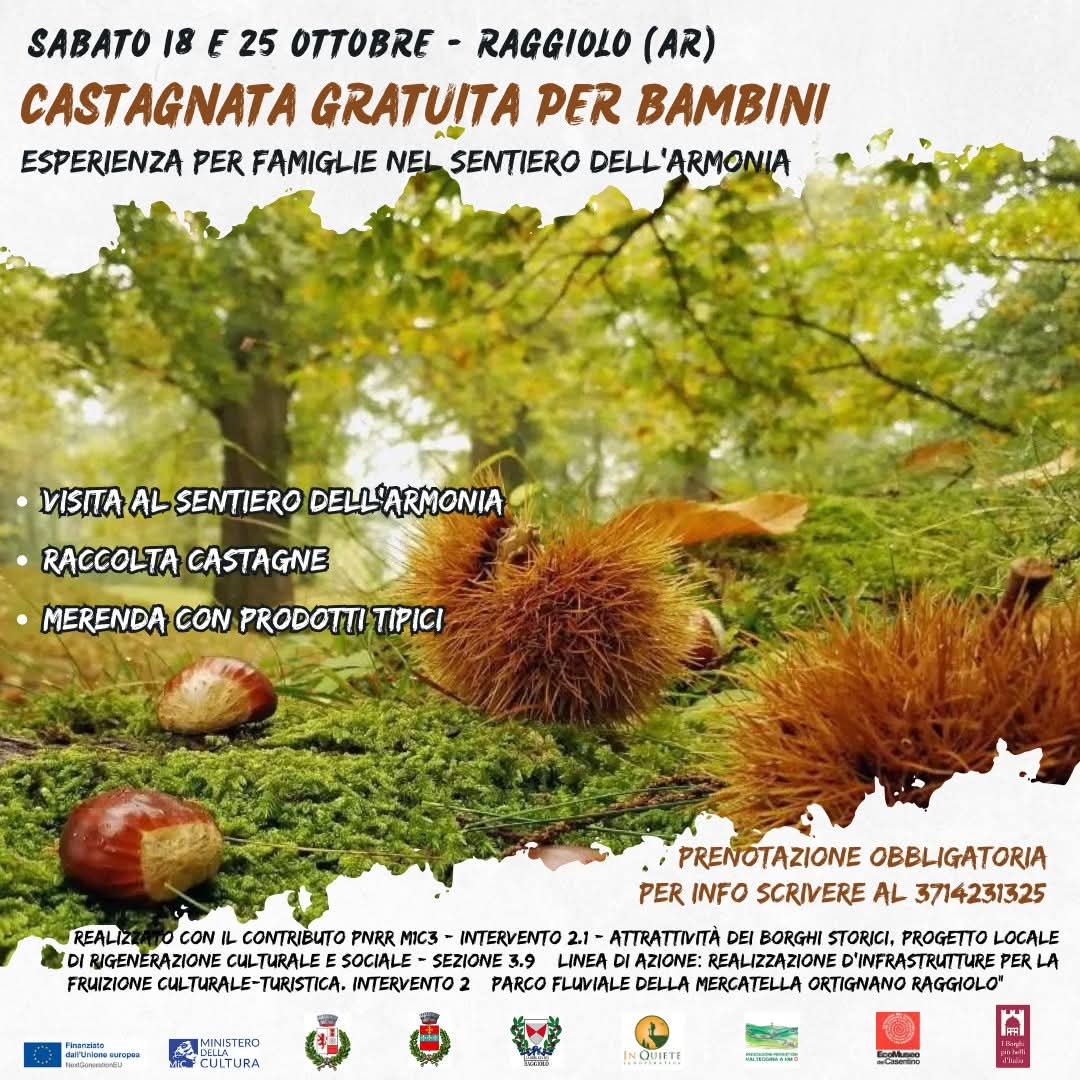 25 Ottobre - Castagnata gratuita per bambini a Raggiolo